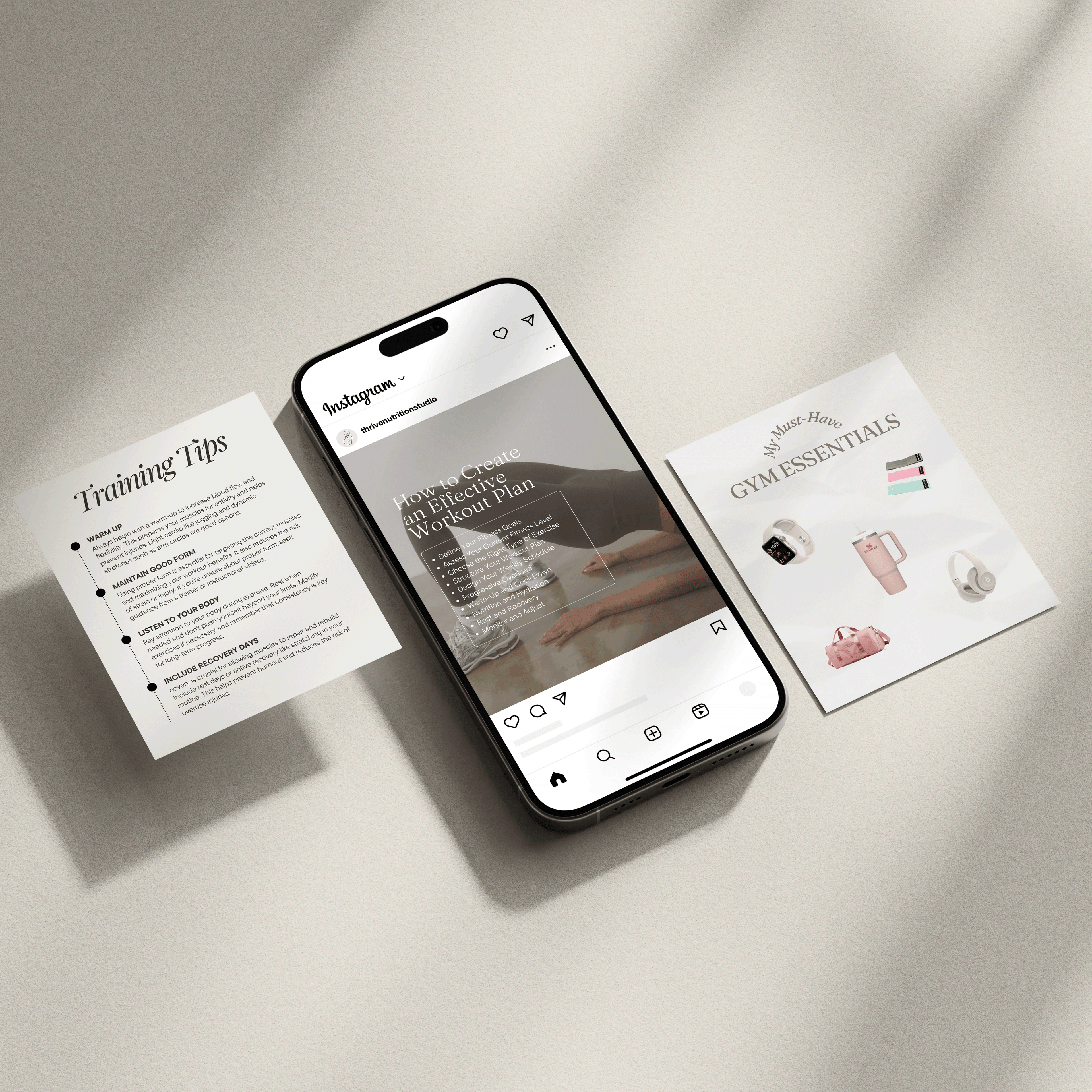 Fitness Coach Instagram Templates - Thrive Nutrition Studio