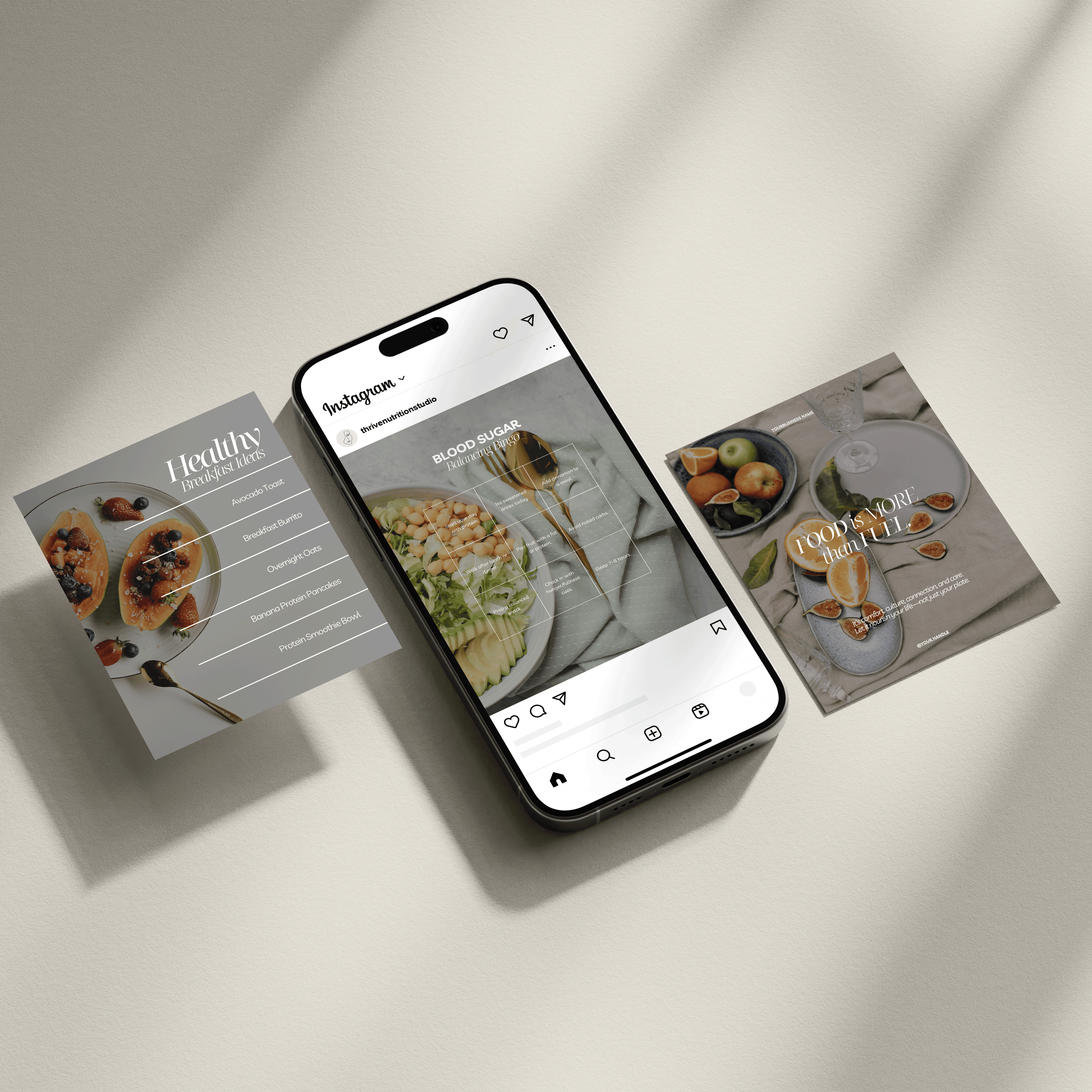 Complete Nutrition & Health Coach Instagram Post Bundle - Thrive Nutrition Studio