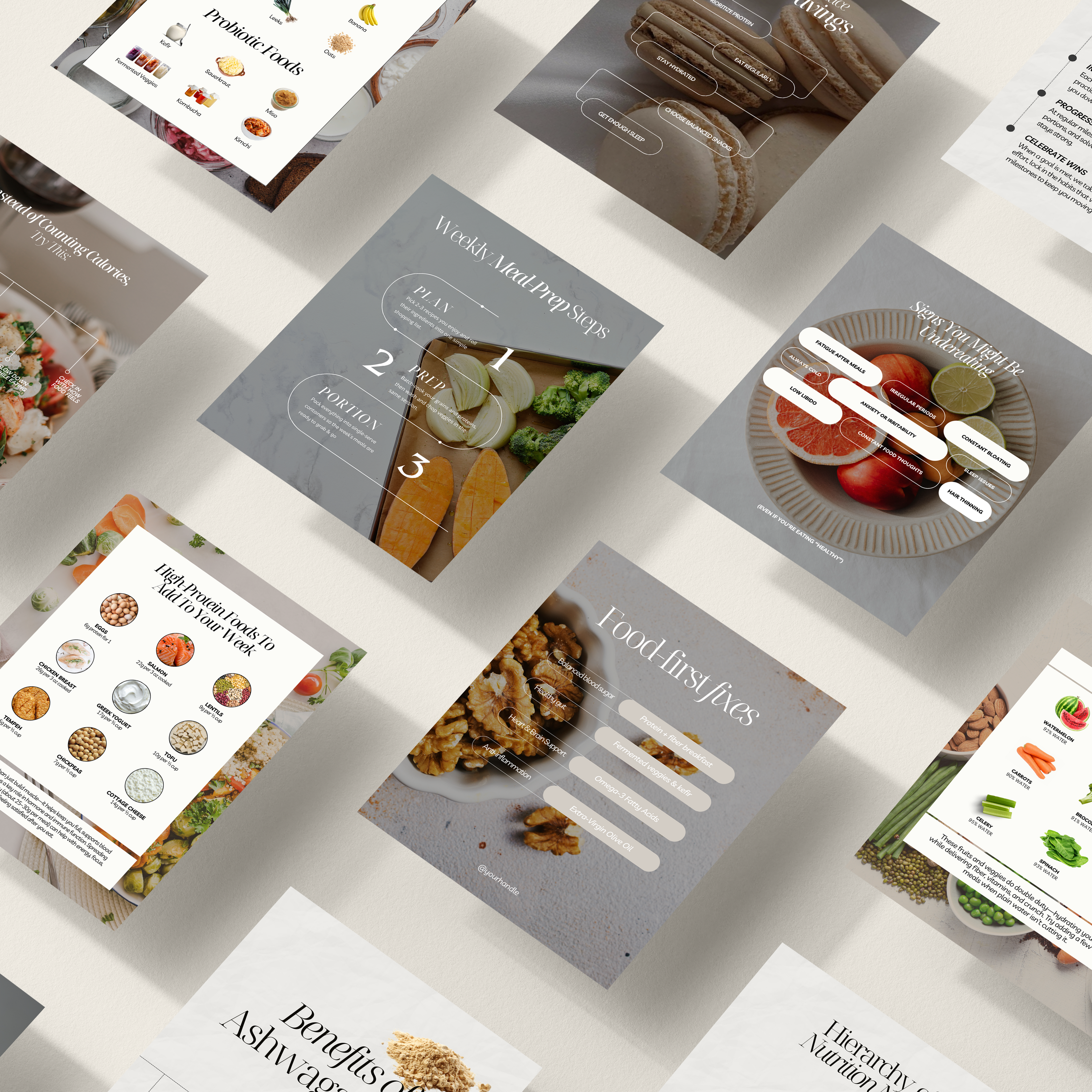 Complete Nutrition & Health Coach Instagram Post Bundle - Thrive Nutrition Studio
