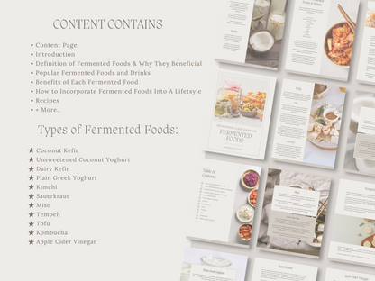 Comprehensive Fermented Foods Guide Template | Lead Magnet - Thrive Nutrition Studio