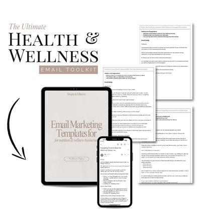 Nutrition &amp; Wellness Business Email Marketing Templates | How To Build Your Email List