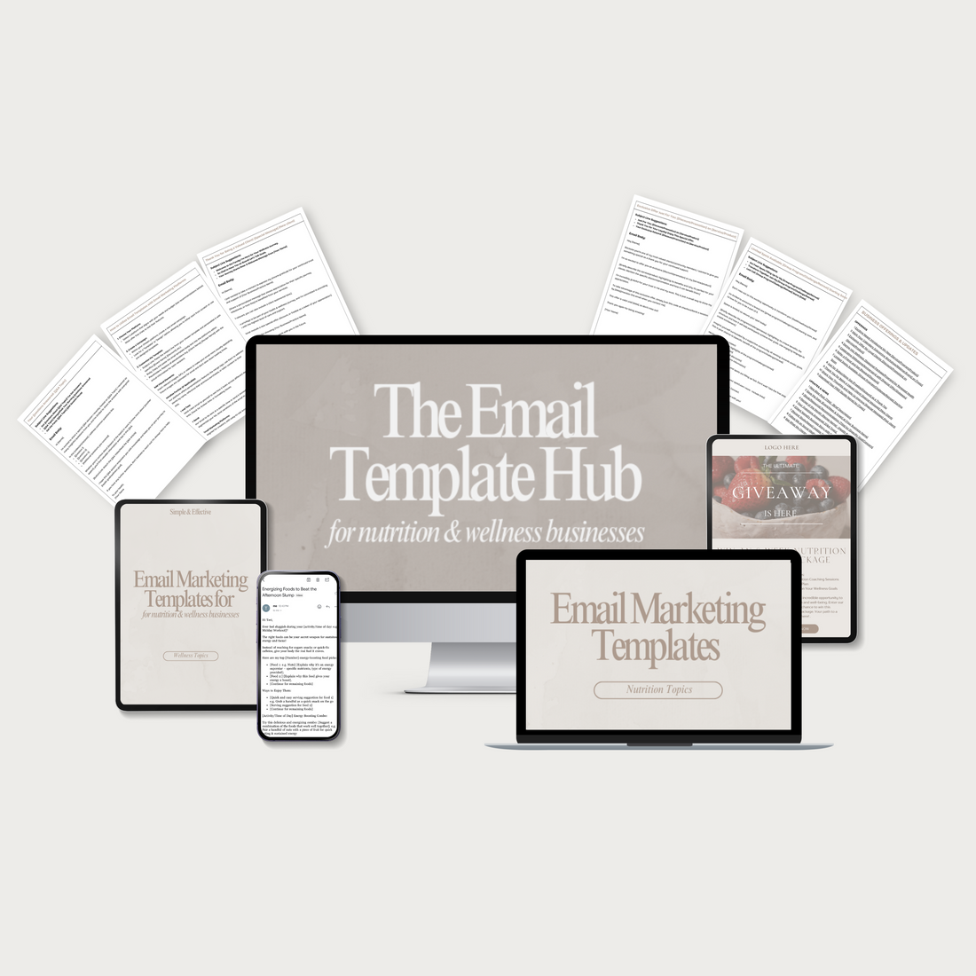 Nutrition &amp; Wellness Business Email Marketing Templates | How To Build Your Email List