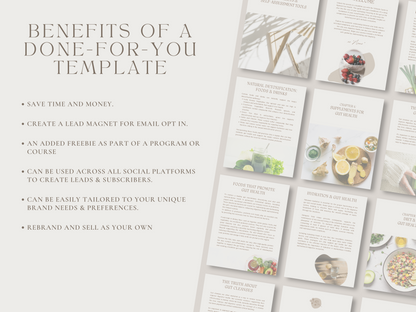 Comprehensive Optimal Gut Health Guide Template | Lead Magnet - Thrive Nutrition Studio