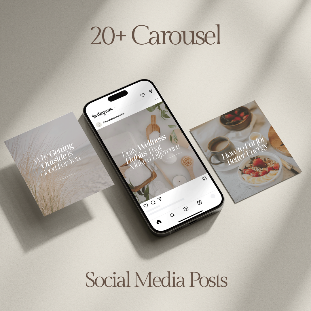 Health &amp; Wellness Carousel Instagram Templates