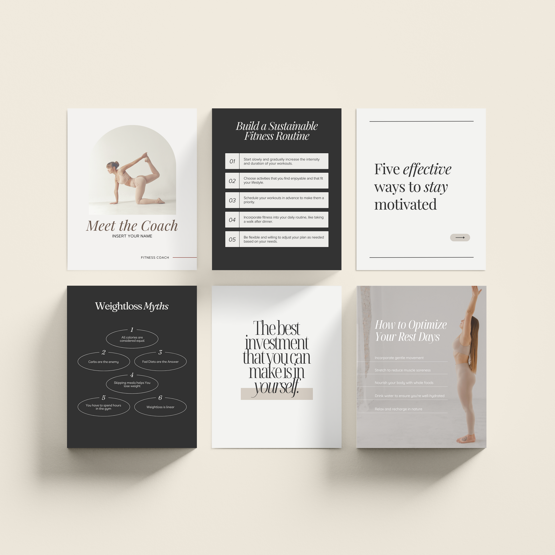 Fitness Coach Instagram Templates - Thrive Nutrition Studio