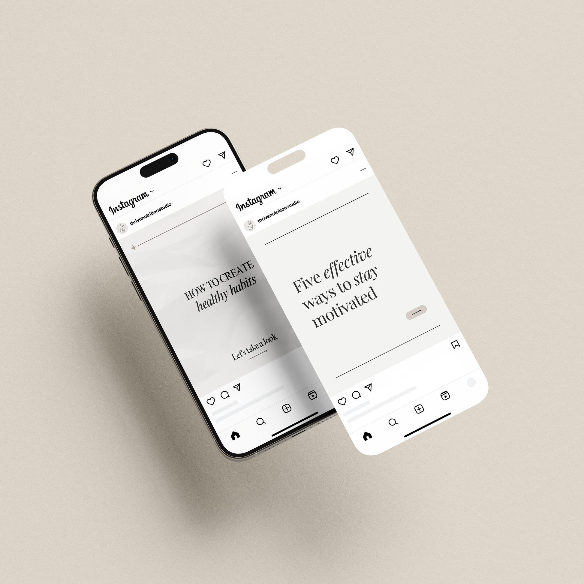 Fitness Coach Instagram Templates - Thrive Nutrition Studio