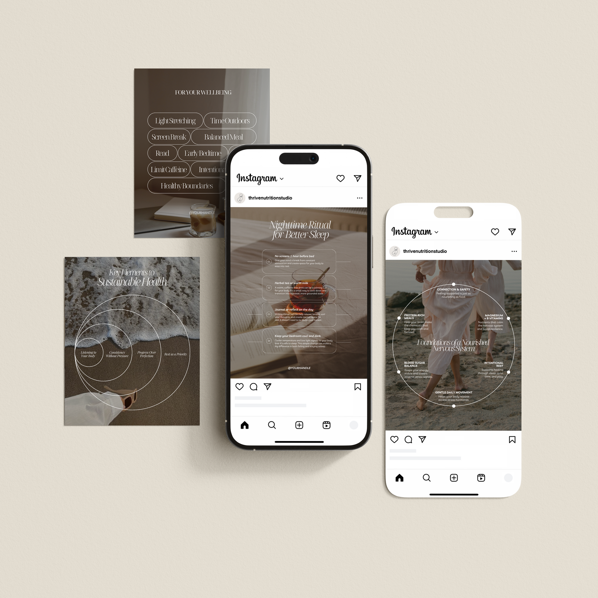 Health Coach Instagram Templates - Thrive Nutrition Studio