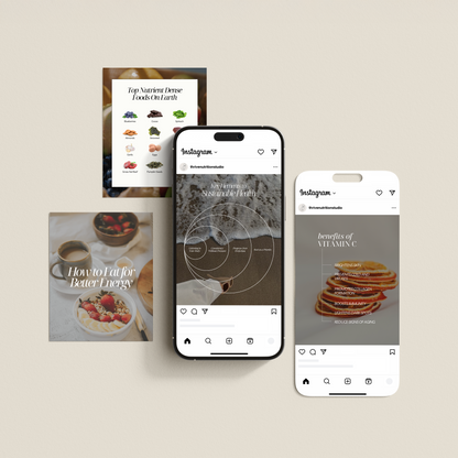 Complete Nutrition &amp; Health Coach Instagram Post Bundle - Thrive Nutrition Studio
