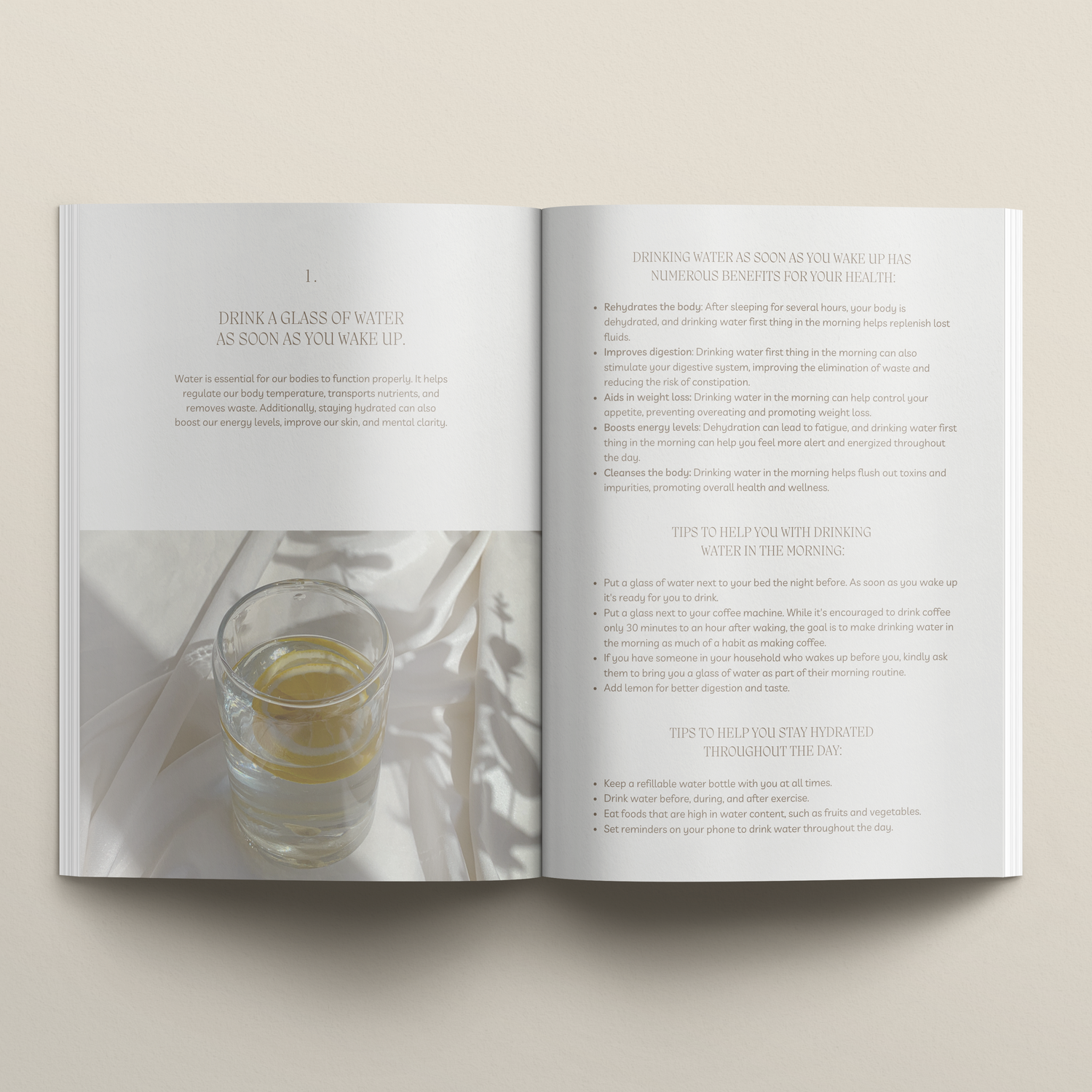 30 Day Nutrition Habit Challenge eBook Template | Lead Magnet