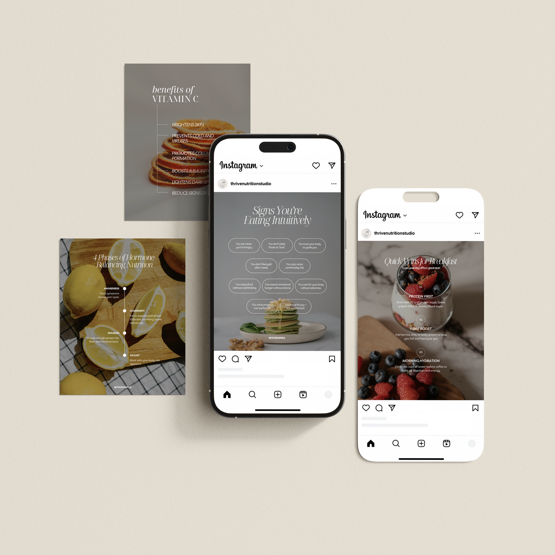 Nutrition Coach Instagram Templates - Thrive Nutrition Studio