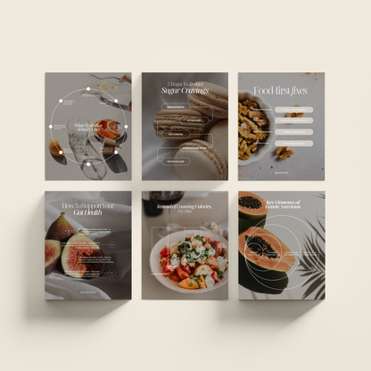 Complete Nutrition &amp; Health Coach Instagram Post Bundle - Thrive Nutrition Studio