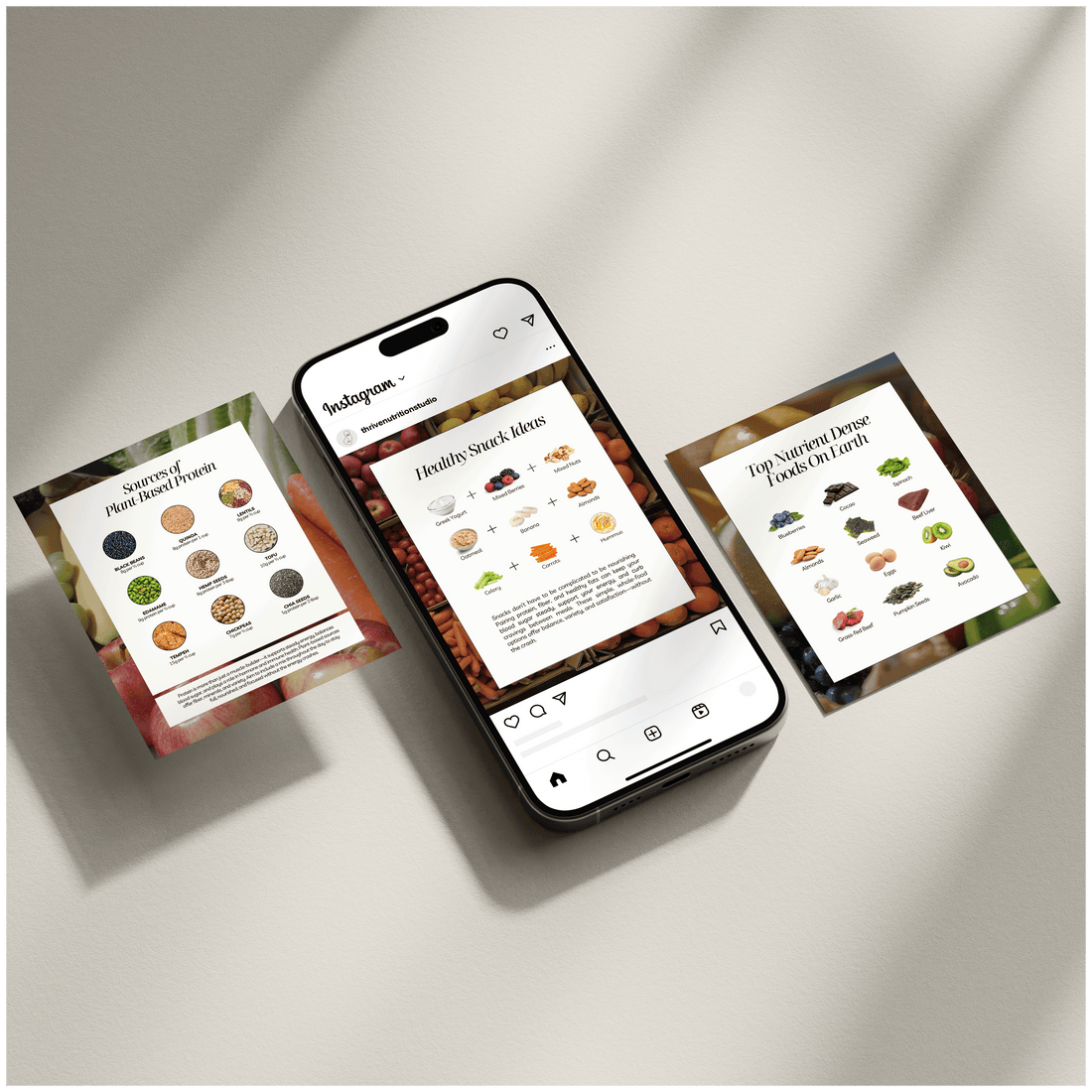 Nutrition Facts Instagram Templates - Thrive Nutrition Studio