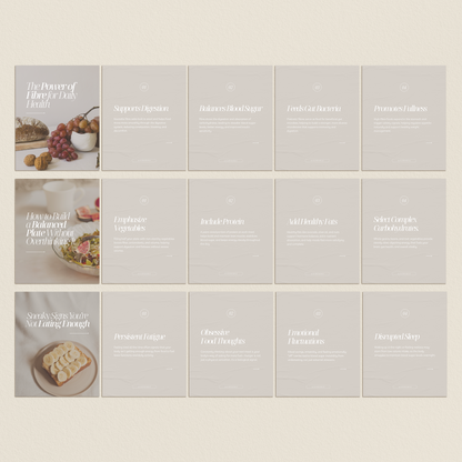 Health &amp; Wellness Carousel Instagram Templates - Thrive Nutrition Studio