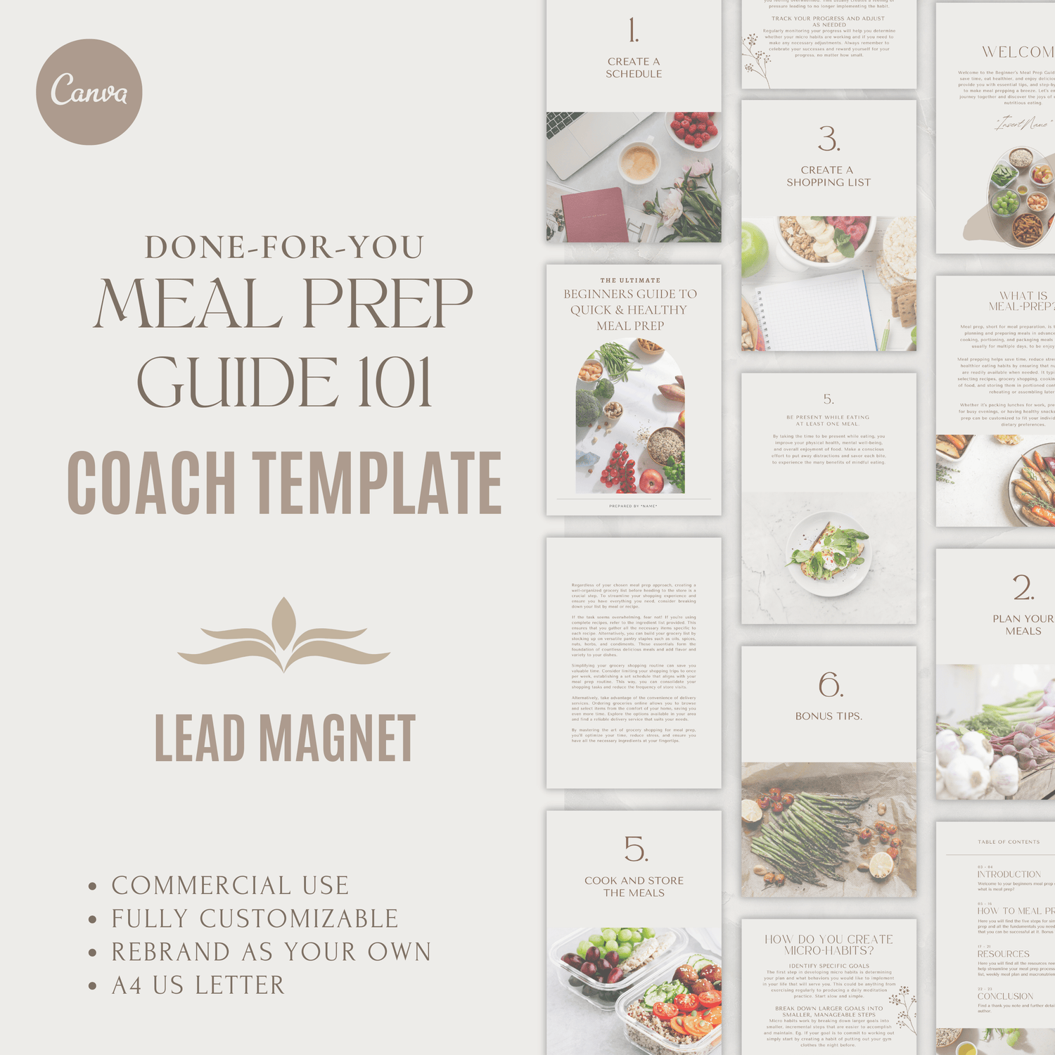 Beginner Meal Prep Coaching Guide Template