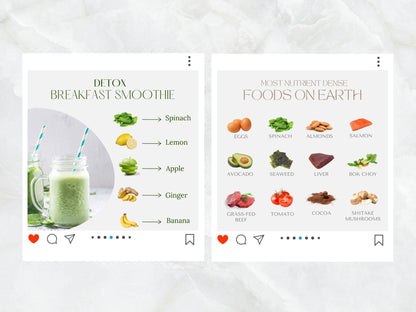 Nutrition Facts Instagram Post Templates