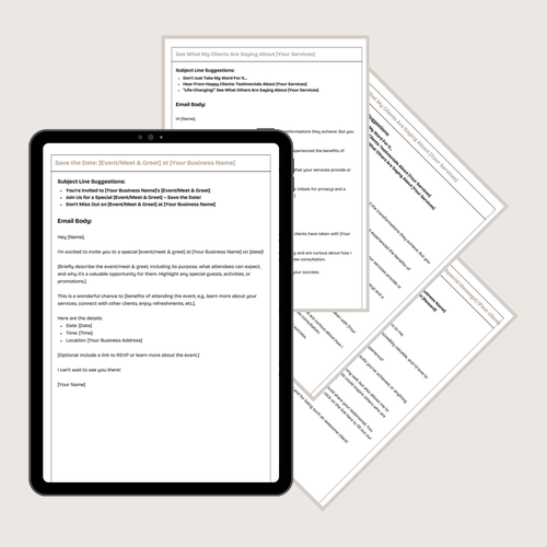 Nutrition & Wellness Business Email Marketing Template Bundle - Thrive Nutrition Studio