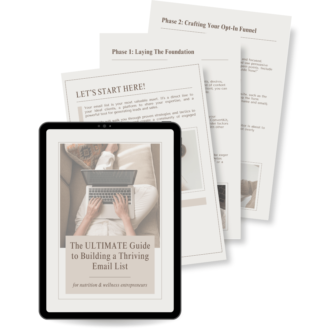 Nutrition & Wellness Business Email Marketing Template Bundle - Thrive Nutrition Studio