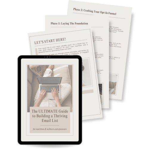 Nutrition & Wellness Business Email Marketing Template Bundle - Thrive Nutrition Studio