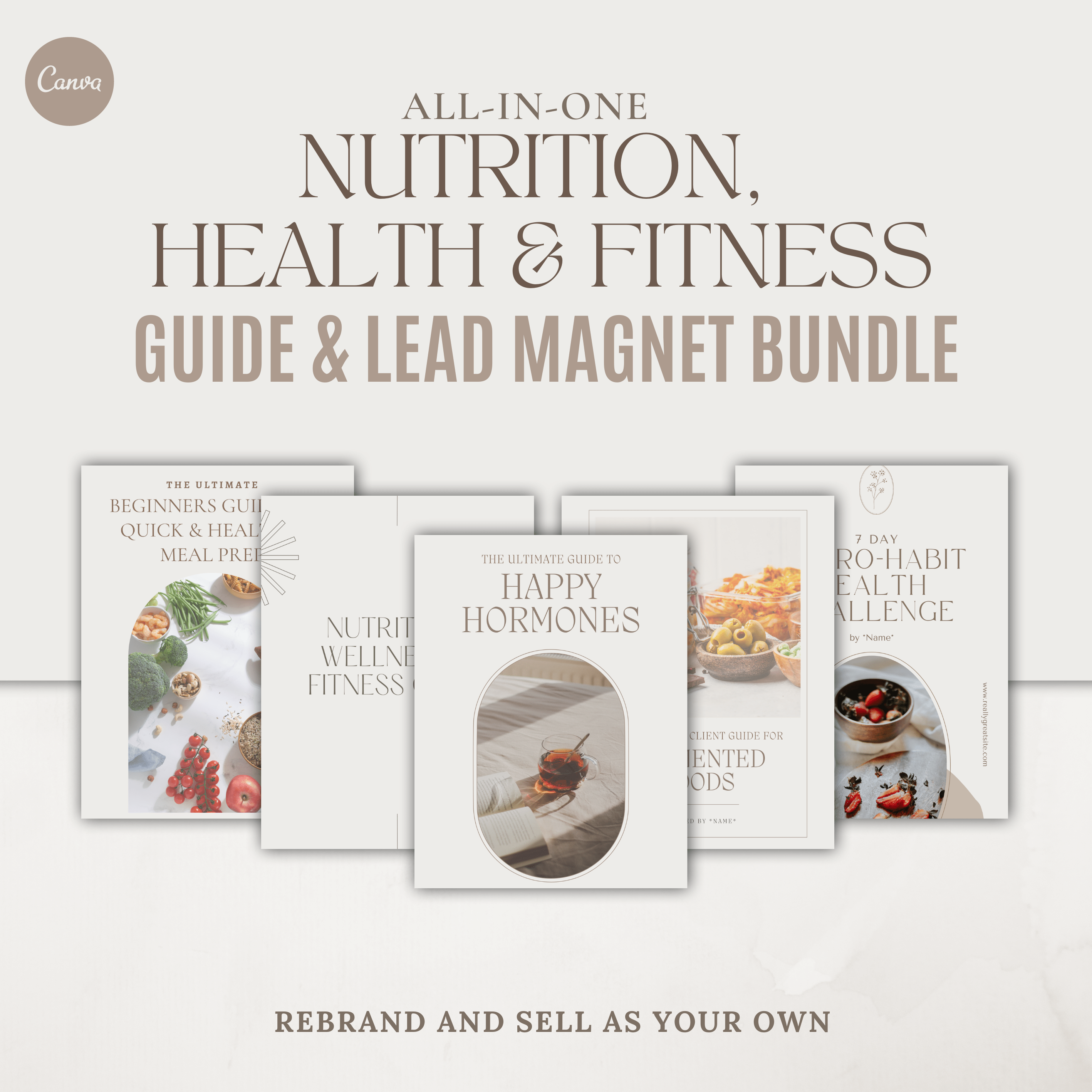 PLR Nutrition, Health &amp; Wellness eBook Bundle | Email Lead Magnets