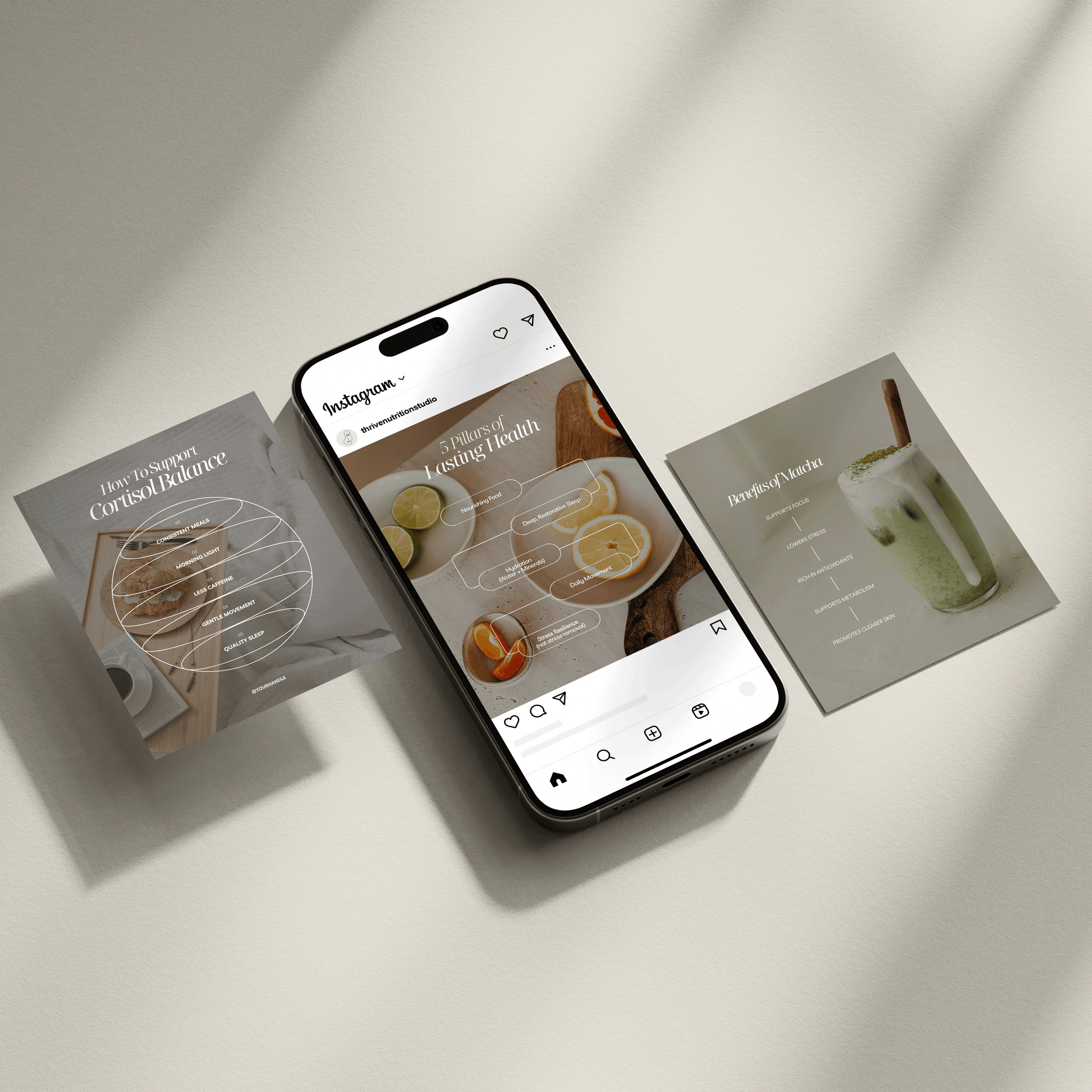 Complete Nutrition & Health Coach Instagram Post Bundle - Thrive Nutrition Studio