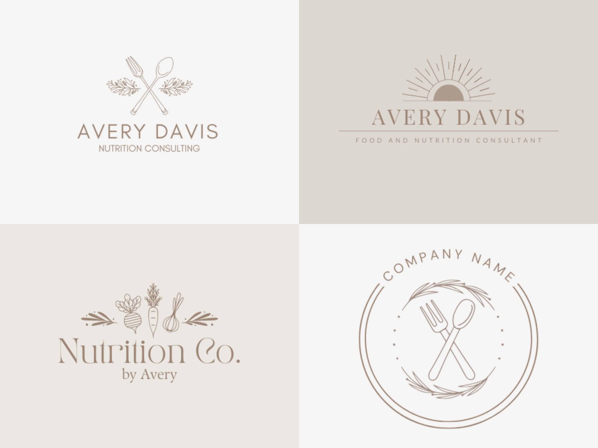 Nutrition and Health Business Customizable Logo Designs