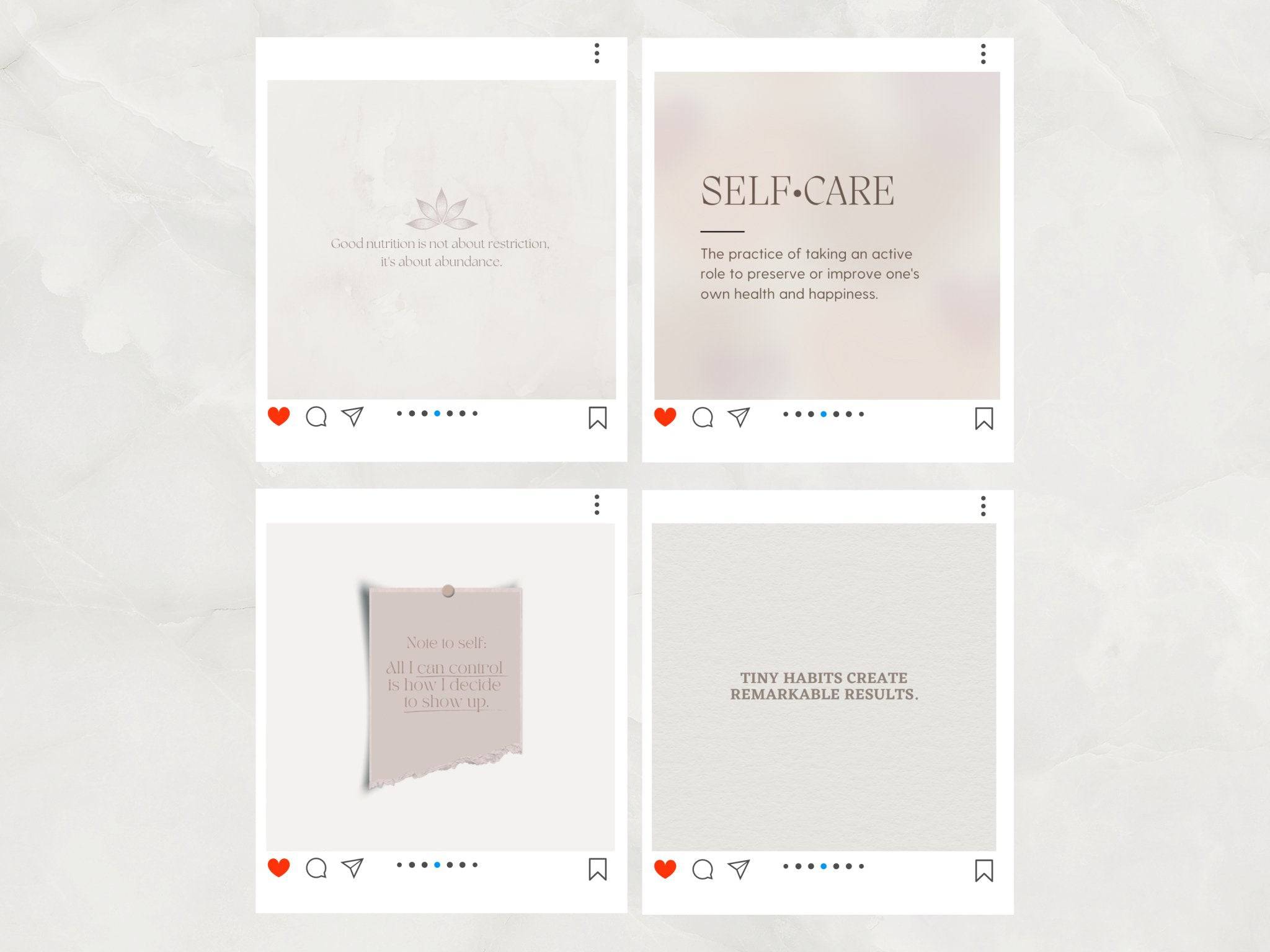 Health &amp; Wellness Quotes Instagram Post Templates