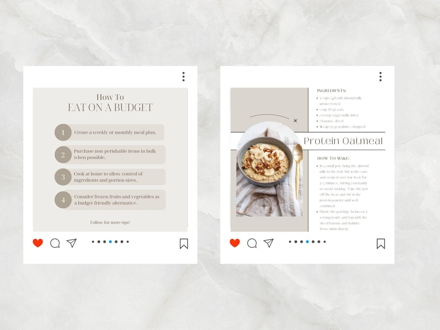 Nutrition Coach Instagram Post Templates