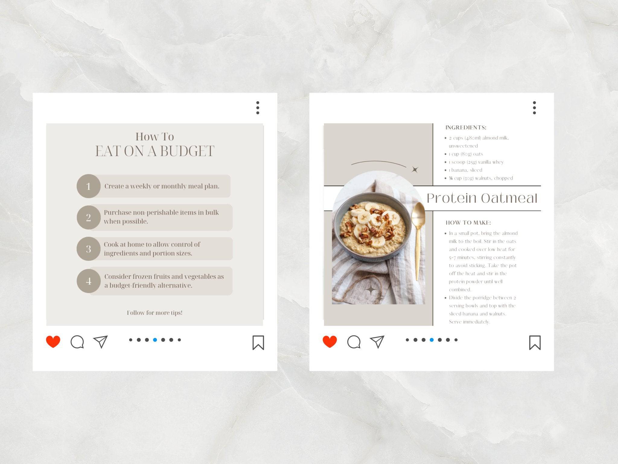 Nutrition Coach Instagram Post Templates