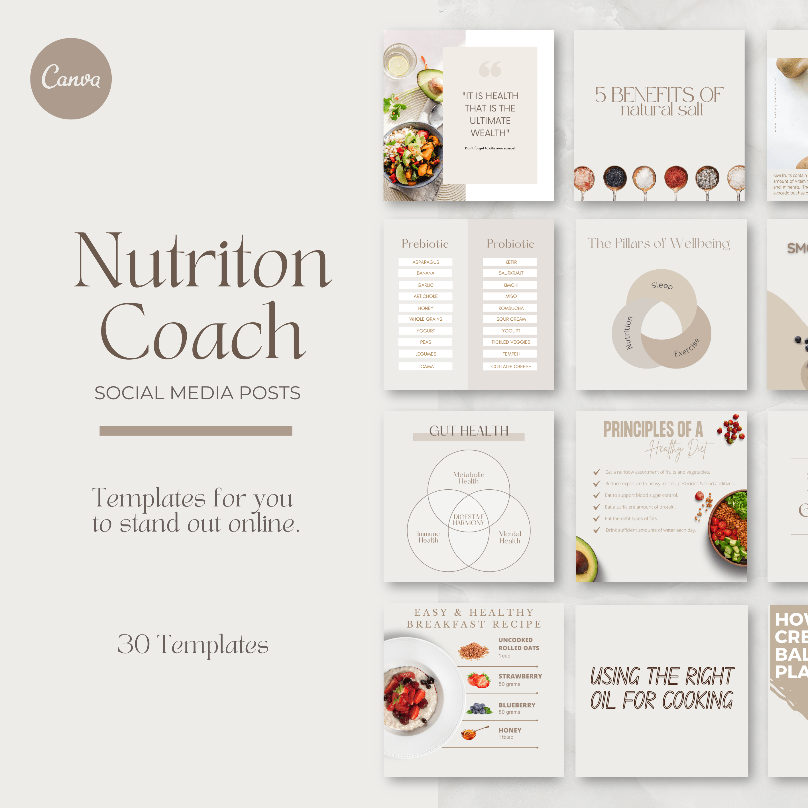 Nutrition Coach Instagram Post Templates