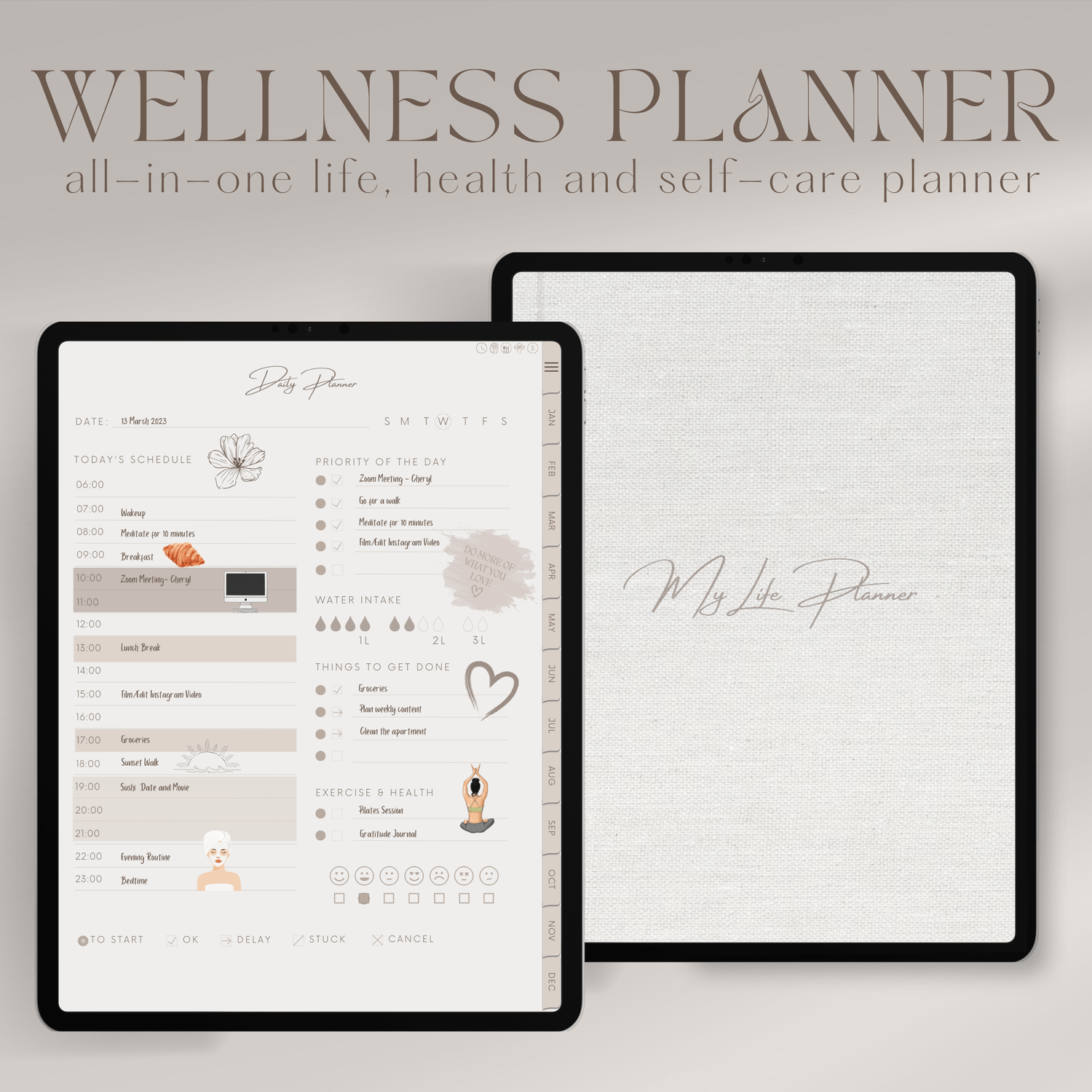 2025 Digital Daily Life, Wellness &amp; Business Planner | GoodNotes &amp; Notability