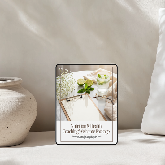 Paquete de bienvenida de coaching en nutrición y salud